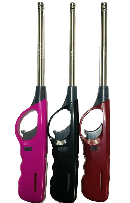 Gas Cooker BBQ Camping Lighter Refillable Oven Candle Safety Flame Lock Barbeque