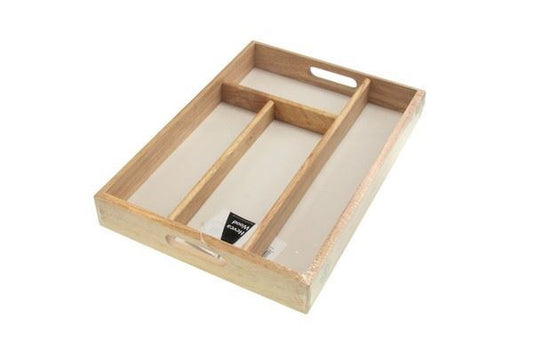 RB Wooden Cutlery Tray Drawer Kitchen Home Organiser Storage Utensils Rack Tidy