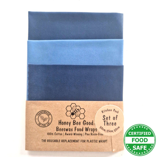 *Set of 3 Handmade Beeswax Wraps | Earth Tones Sky-0