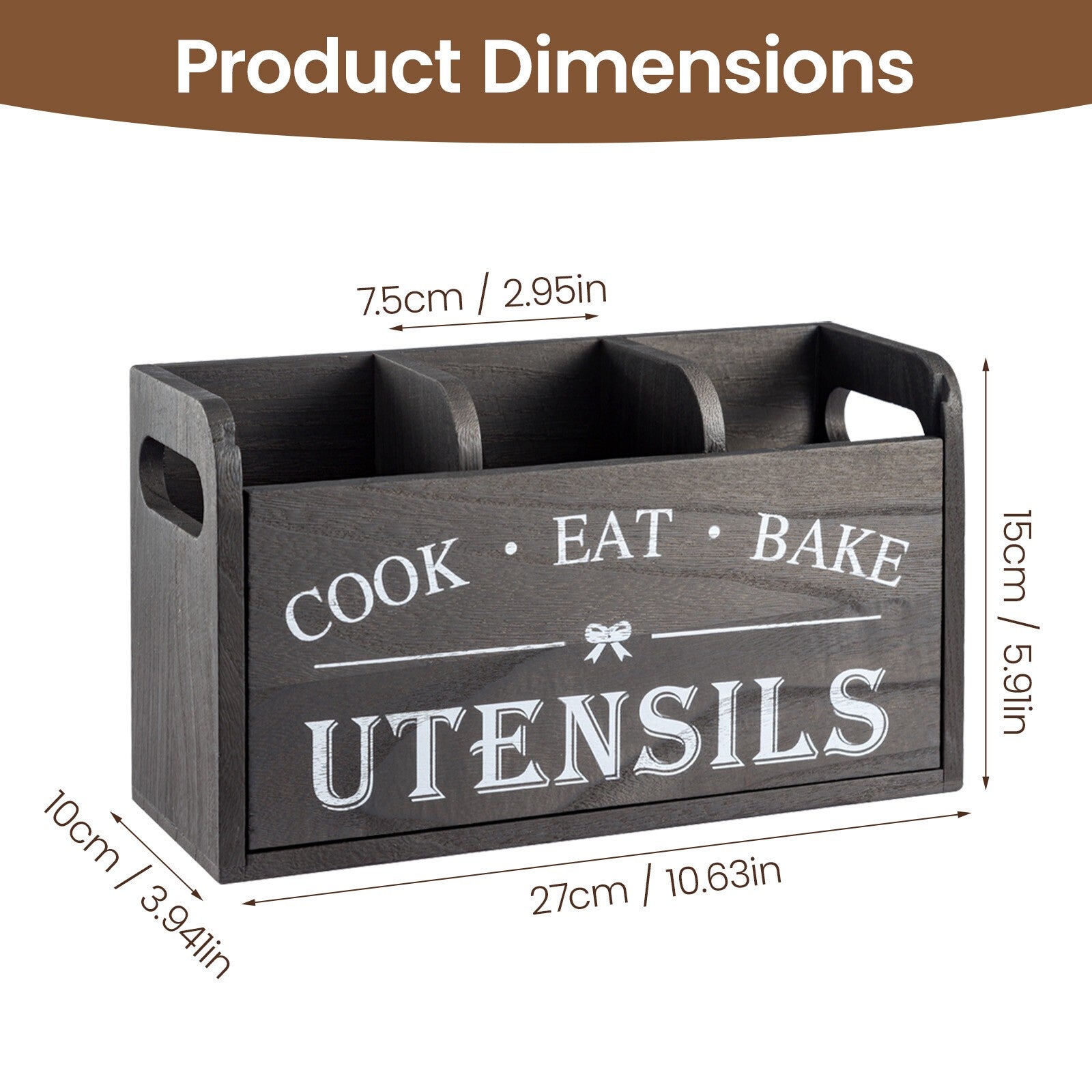 Kitchen Cutlery Holder Spoon Fork Utensils Storage Rack Drainer Multifunction
