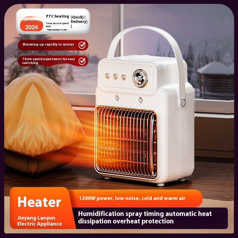 1200W 2 in 1 Efficient Room Heater Humidifying Table Heater Overheating Protections Heater Indoor Heater Suitable for Offices