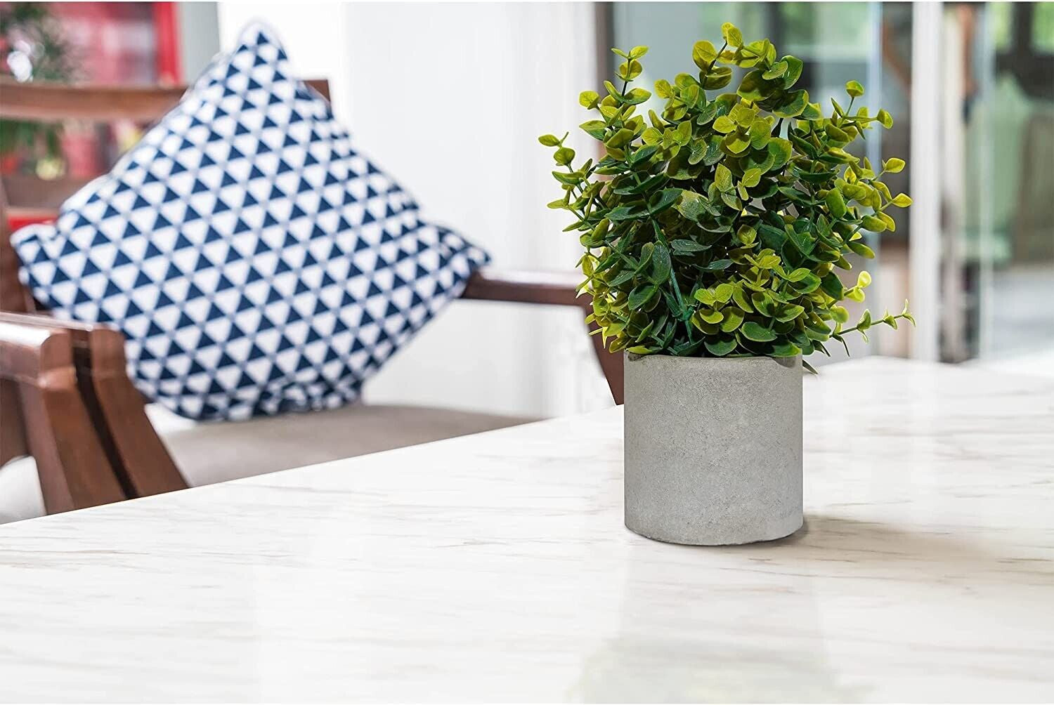 SET of 3 ARTIFICIAL PLANTS in POTS with BOHEMIAN STYLE FAKE POTTED PLANTS