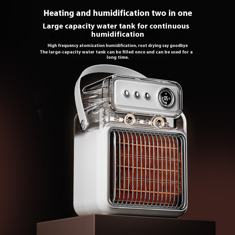 1200W 2 in 1 Efficient Room Heater Humidifying Table Heater Overheating Protections Heater Indoor Heater Suitable for Offices