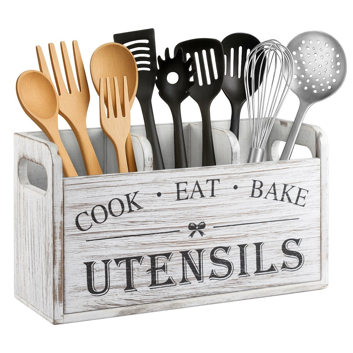 Kitchen Cutlery Holder Spoon Fork Utensils Storage Rack Drainer Multifunction